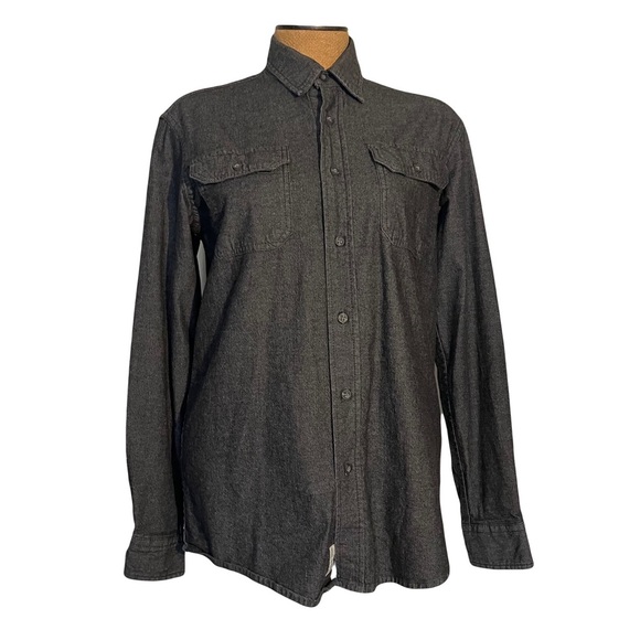 Wrangler flex for comfort women’s charcoal  button down size s/p - Picture 1 of 7